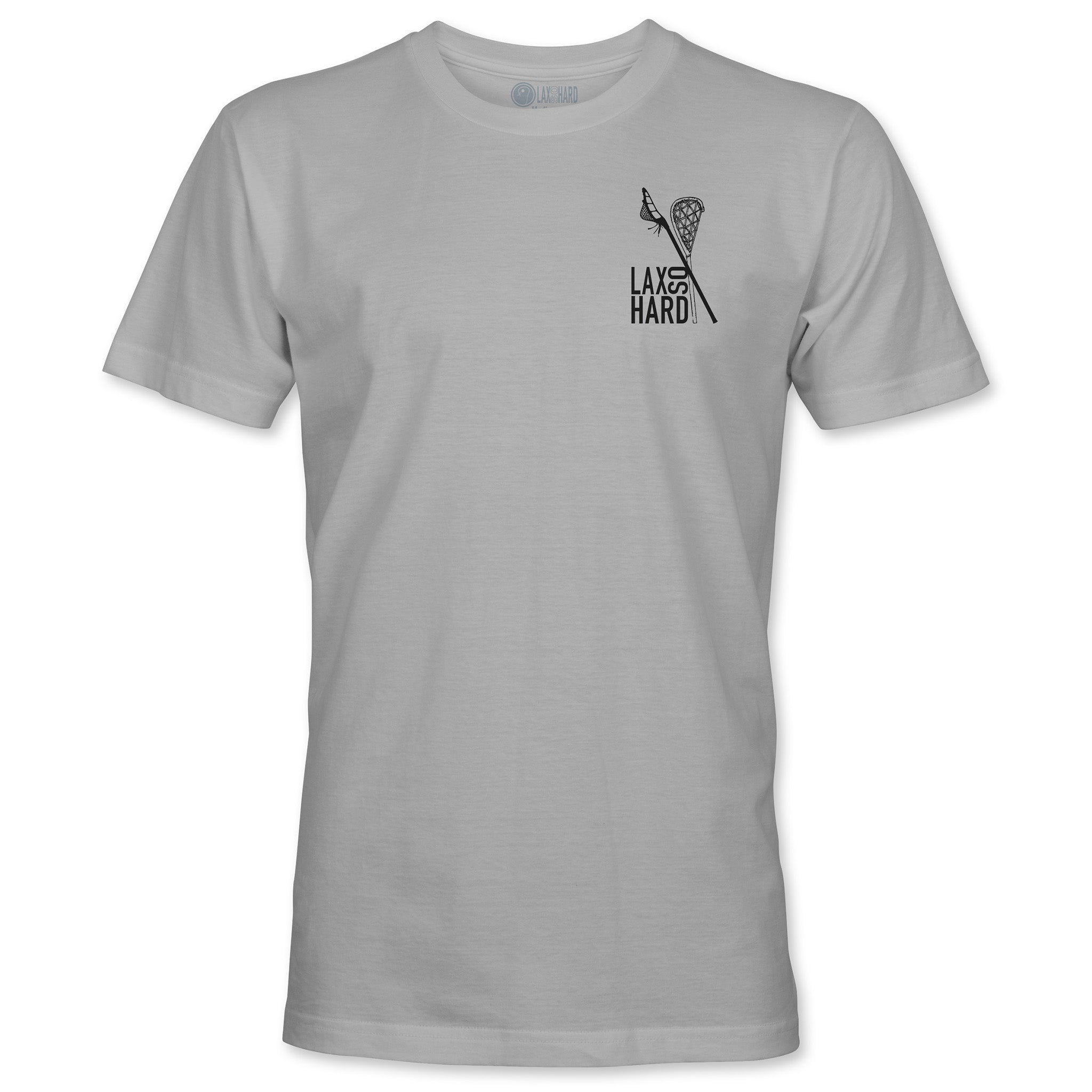 Kids Lacrosse Stick American Flag T-Shirt - Gray