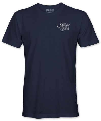 Boys Lacrosse Globe T-Shirt - Navy Blue