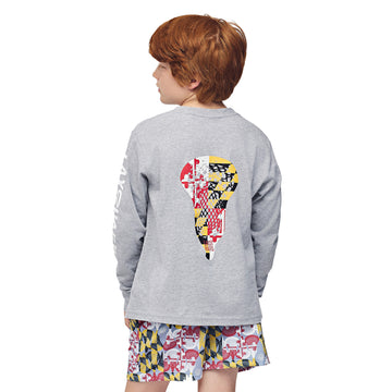 Kids Maryland Lacrosse Long Sleeve T-Shirt