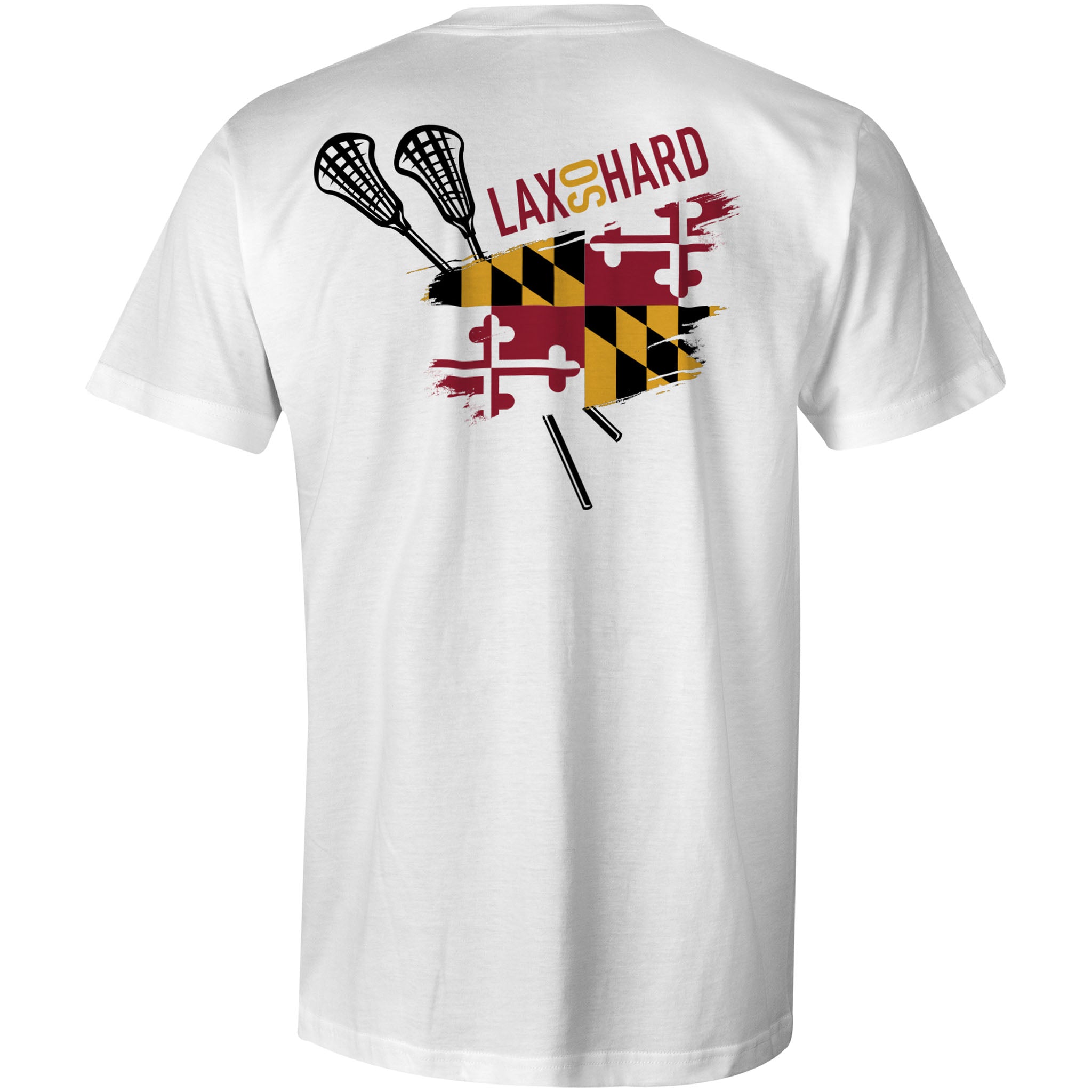 Maryland Lacrosse T-Shirt White – LAX SO HARD - Main Image
