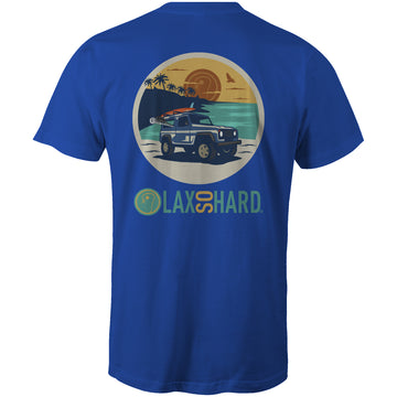 Beach Lacrosse Jeep T-Shirt - Royal Blue