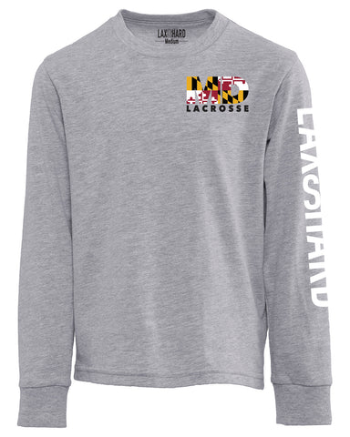 Youth Maryland Lacrosse Long Sleeve T-Shirt