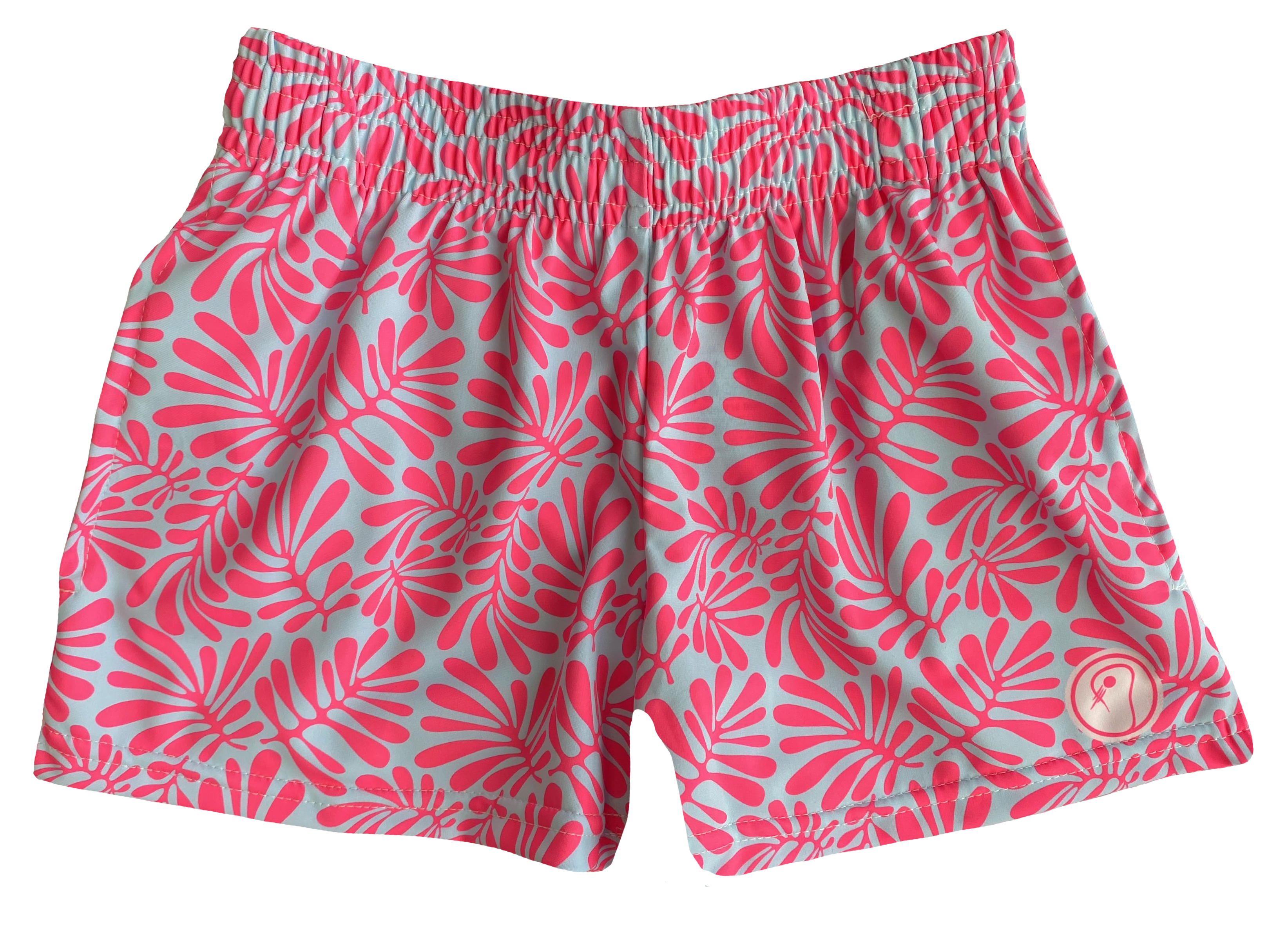 Girls Tropical Lacrosse Shorts - Pink