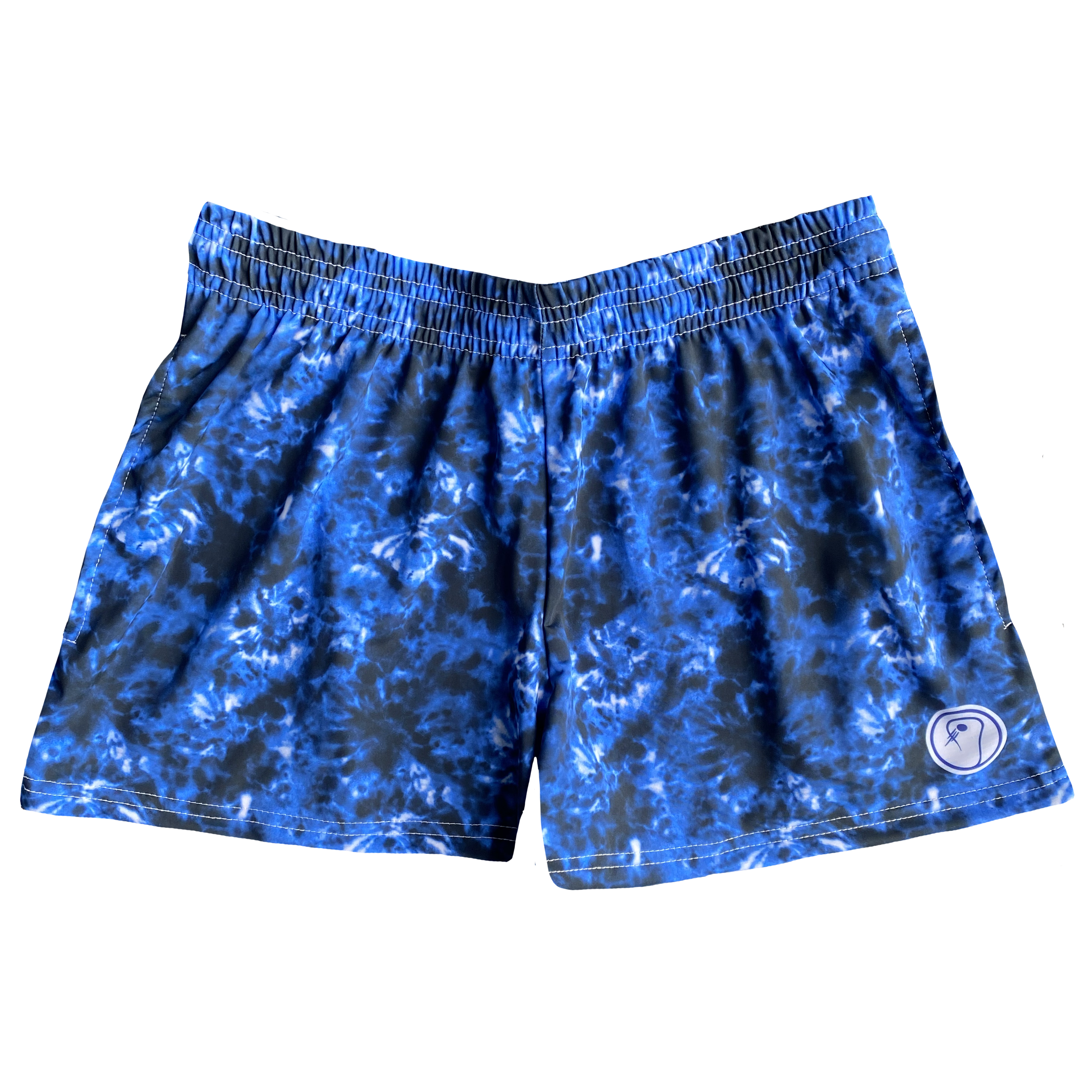 Womens Tie Dye Lacrosse Shorts - Navy