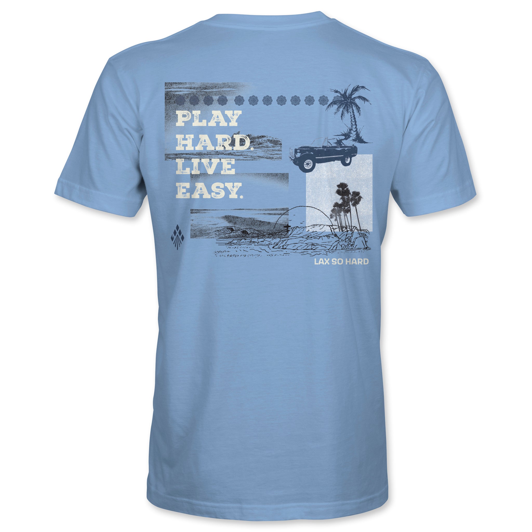 Kids Lacrosse Scenes T-Shirt - Blue