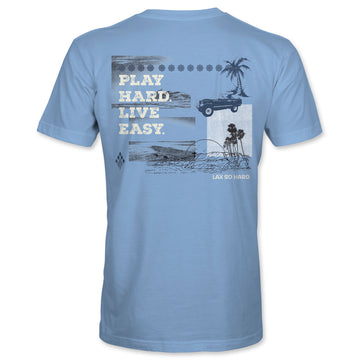 Kids Lacrosse Scenes T-Shirt - Blue