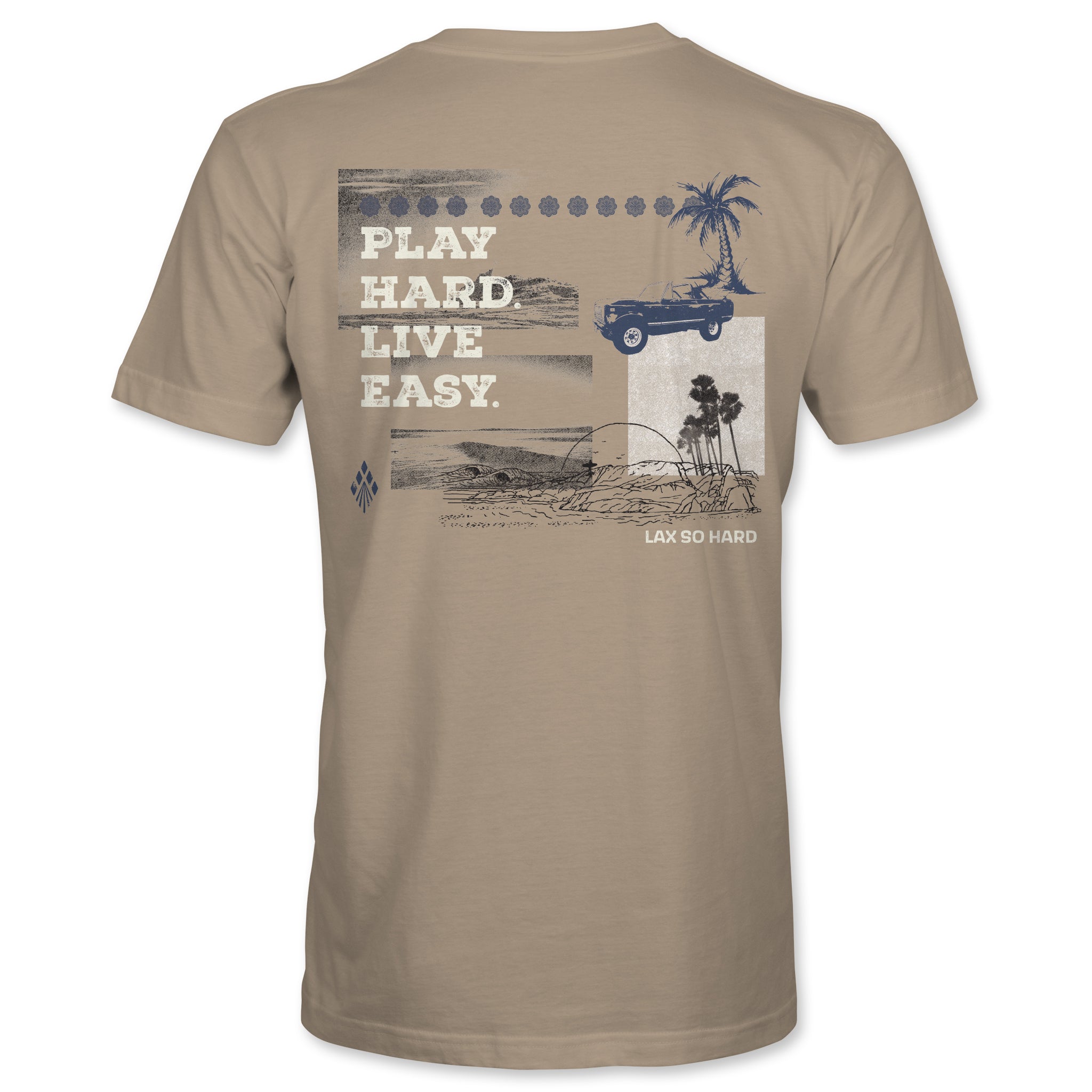Kids Lacrosse Scenes T-Shirt - Tan