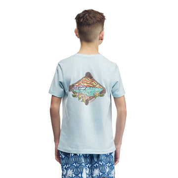 Kids Beach Lacrosse T-Shirt - Light Blue