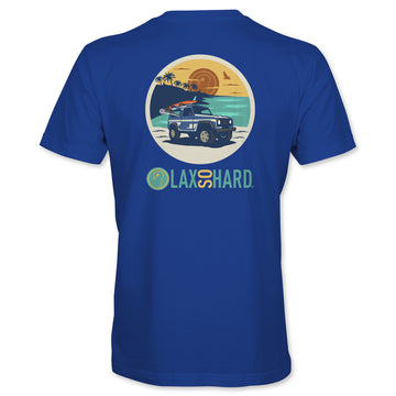 Kids Beach Lacrosse Jeep T-Shirt - Royal Blue