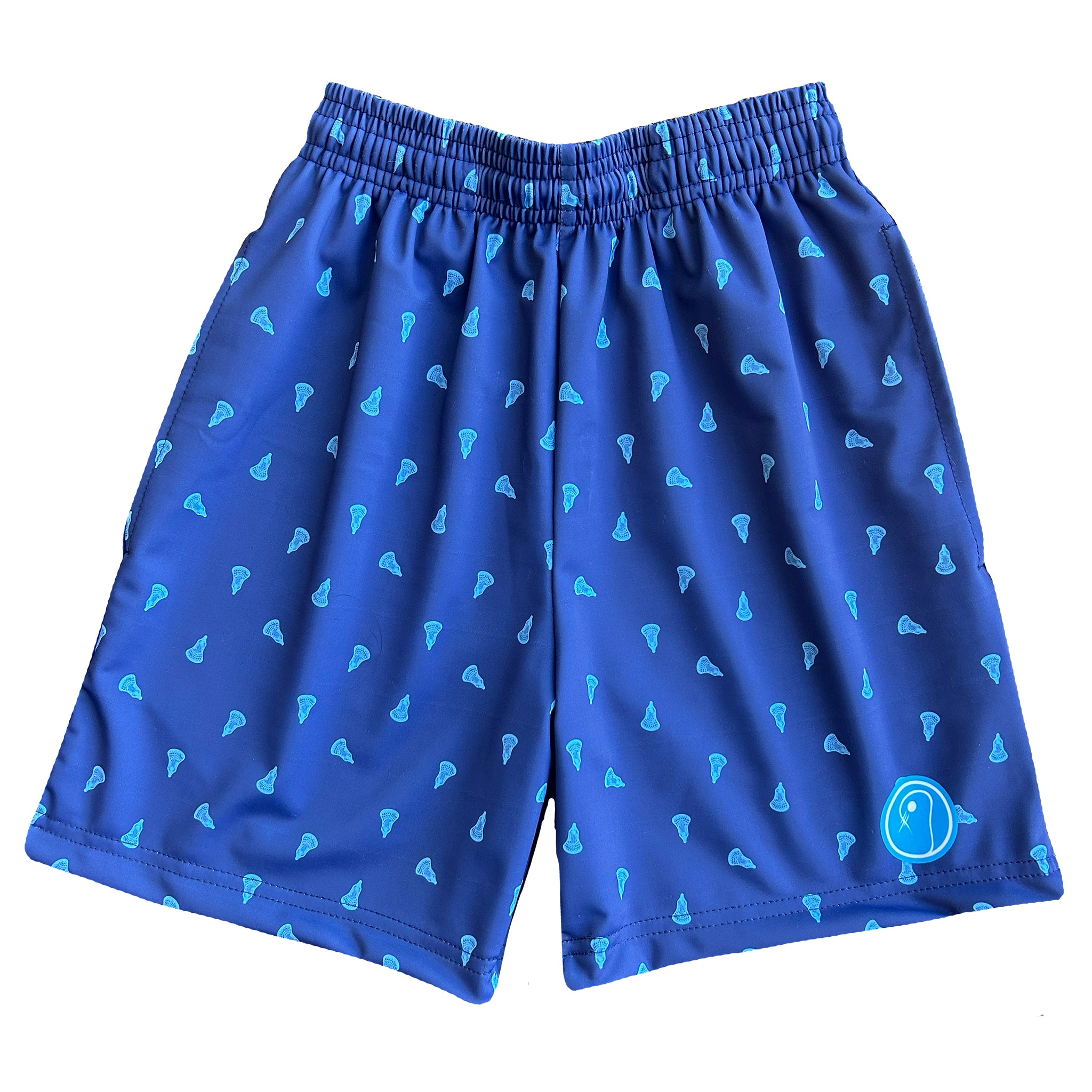 Boys Prep Lacrosse Shorts - Royal and Aqua