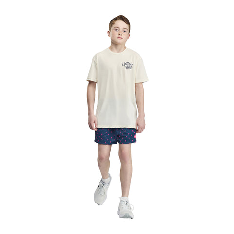 Boys Prep Lacrosse Shorts - Navy and Pink