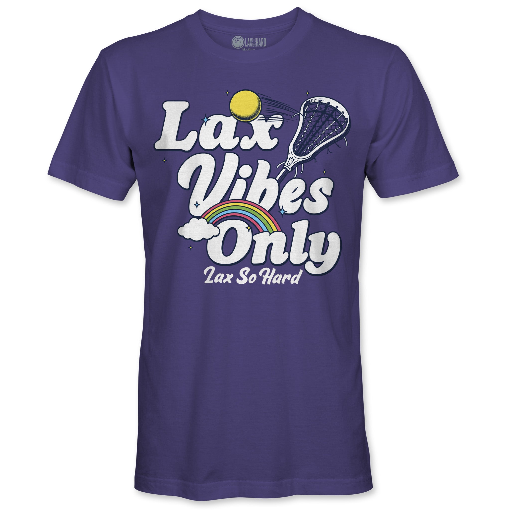 Girls LAX Rainbow Vibes T-Shirt - Purple