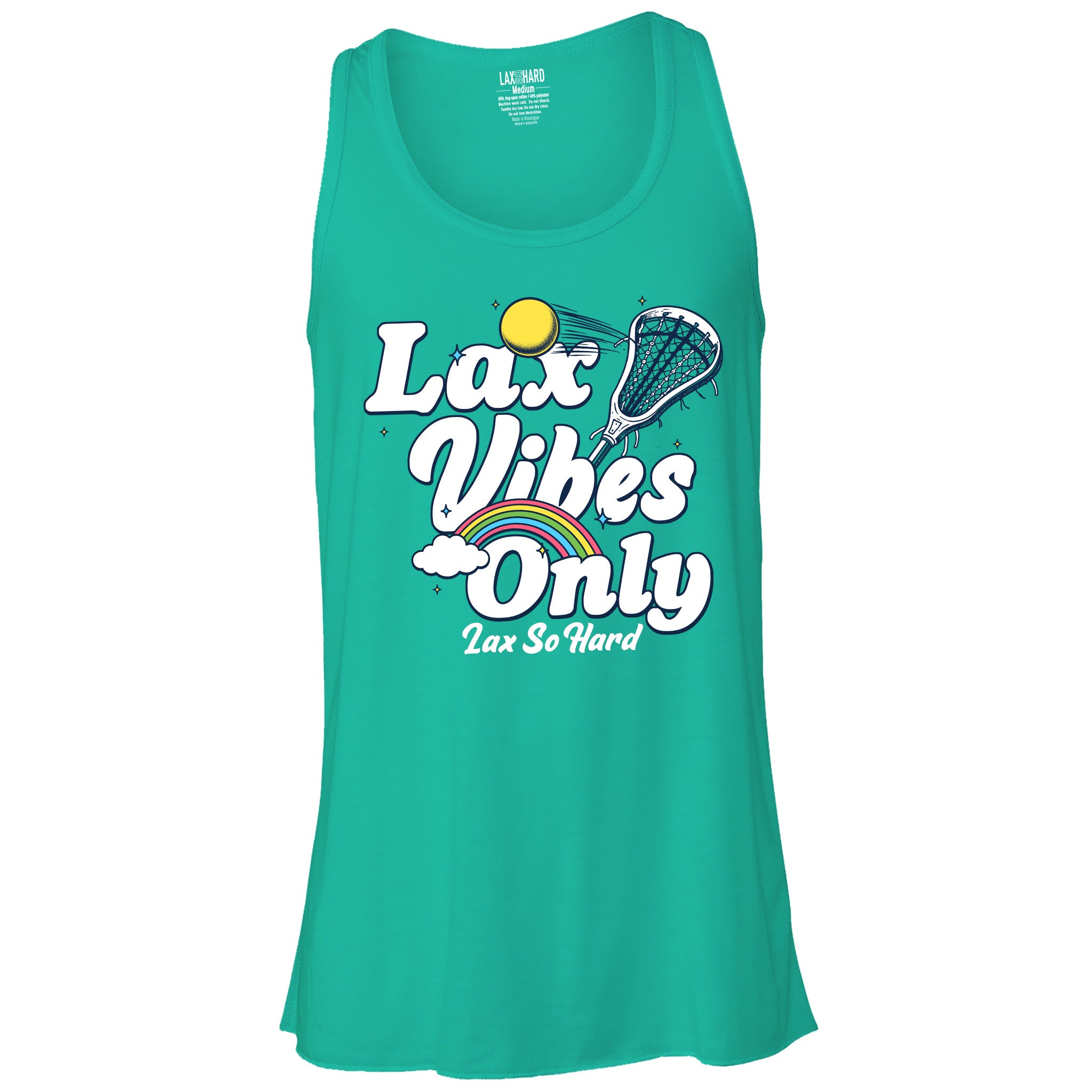 Girls LAX Rainbow Vibes Tank Teal