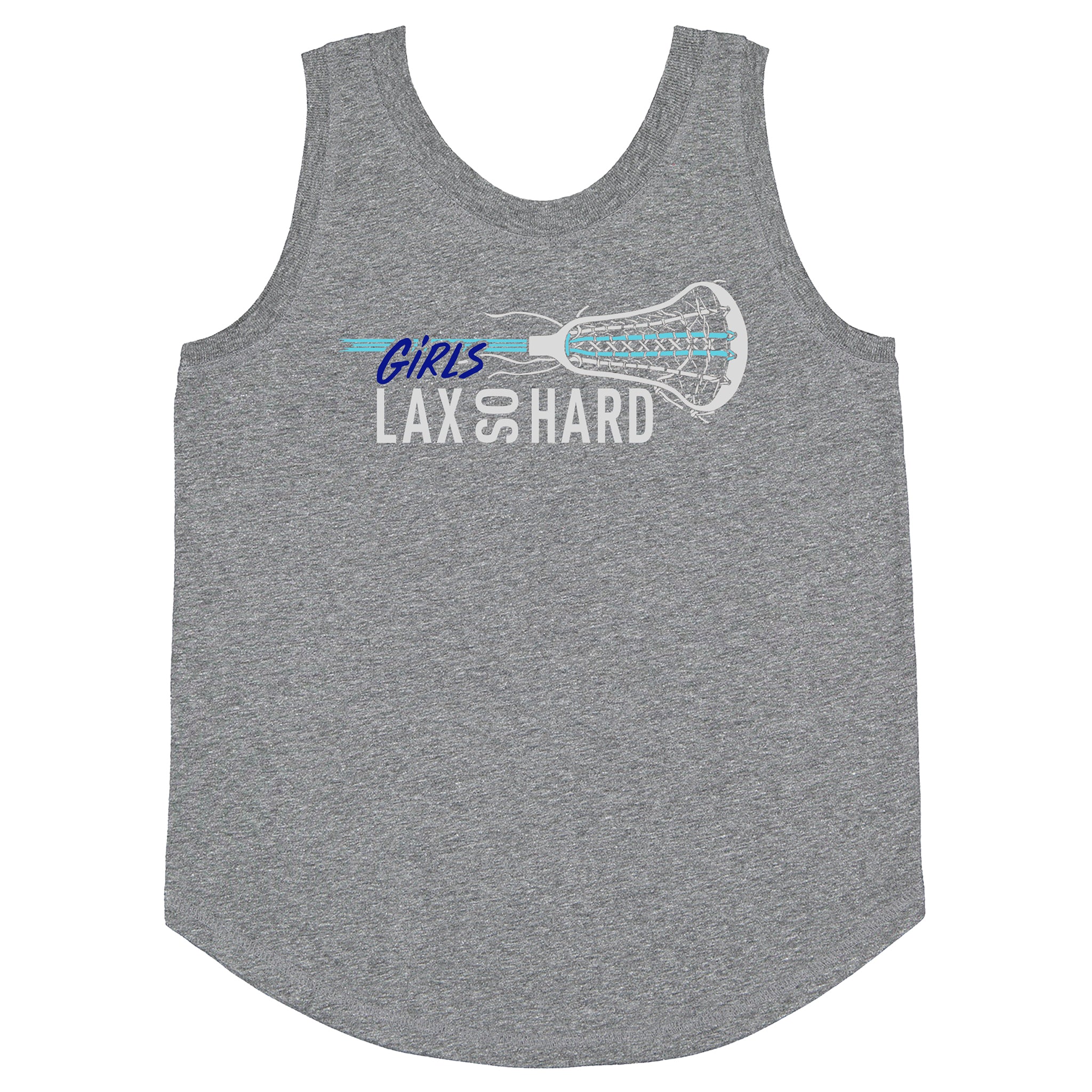 Girls LAX SO HARD Tank Top - Athletic Gray