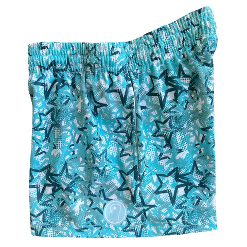 Girls Lacrosse Star Shorts - Aqua