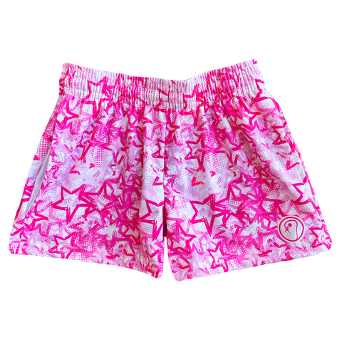 Girls Lacrosse Star Shorts - Pink