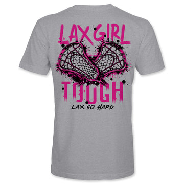 Girls LAX Tough T-Shirt - Athletic Gray