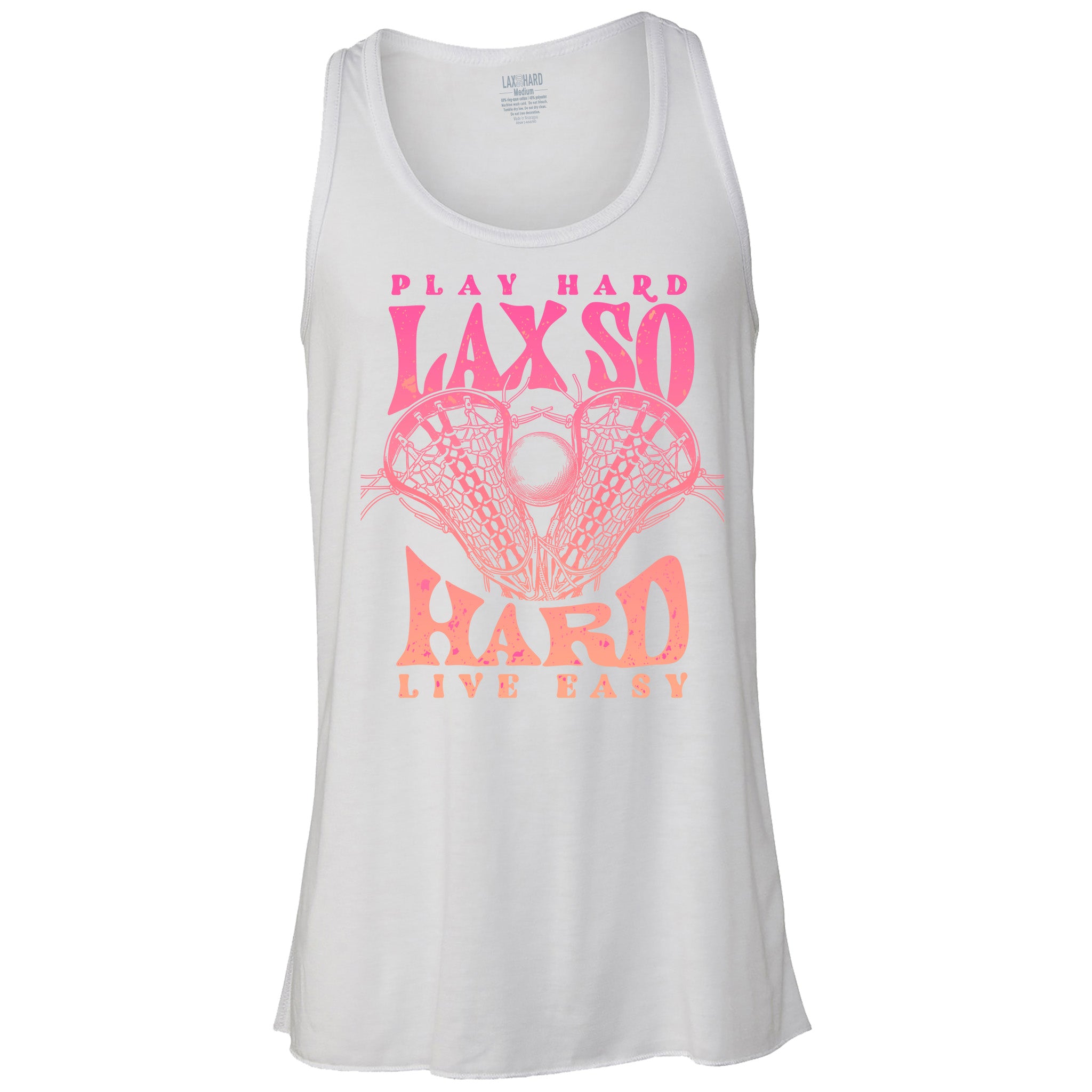Girls Lacrosse Peace Tank White