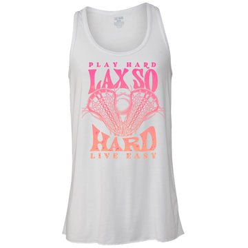 Girls Lacrosse Peace Tank White