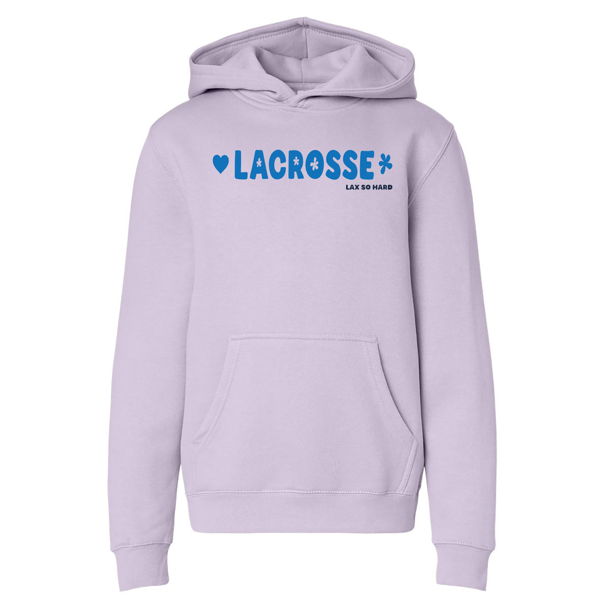Girls Lacrosse Fun Puff Hoodie - Lilac
