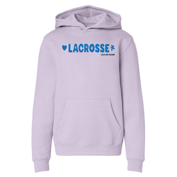 Girls Lacrosse Fun Puff Hoodie - Lilac