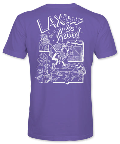 Girls Lacrosse Globe T-Shirt - Purple