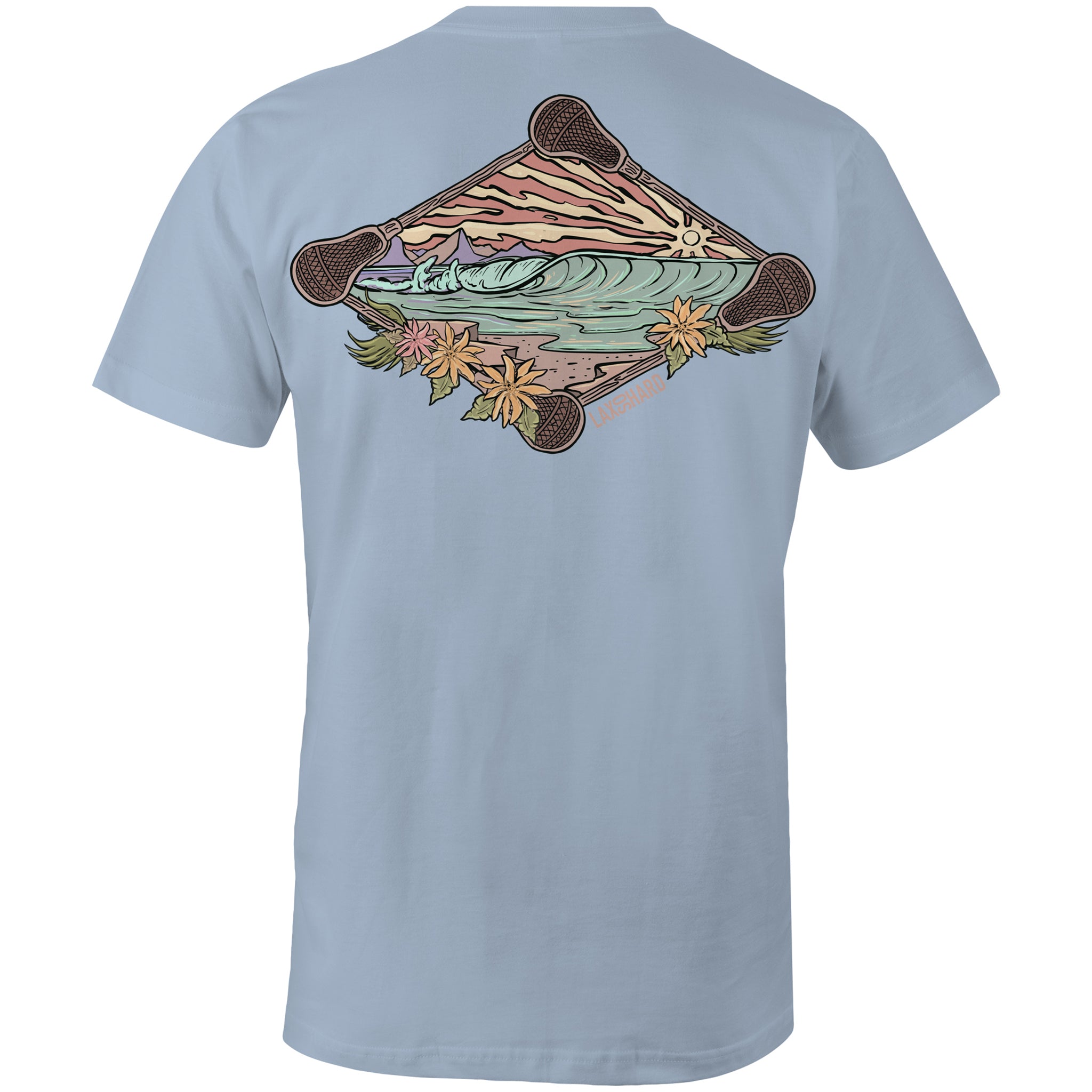 Beach Lacrosse T-Shirt - Light Blue