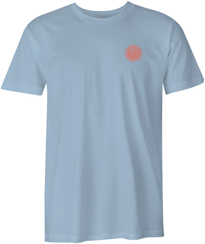 Mens Beach Lacrosse T-Shirt - Light Blue