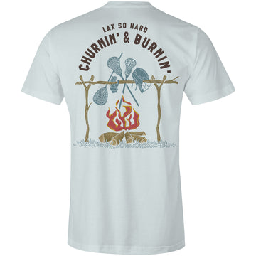 Churnin & Burnin Lacrosse T-Shirt - Ice Blue