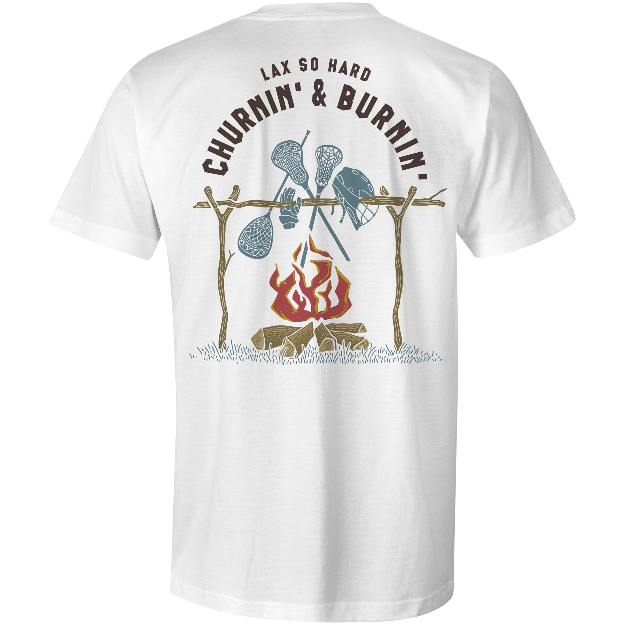 Churnin & Burnin Lacrosse T-Shirt - White