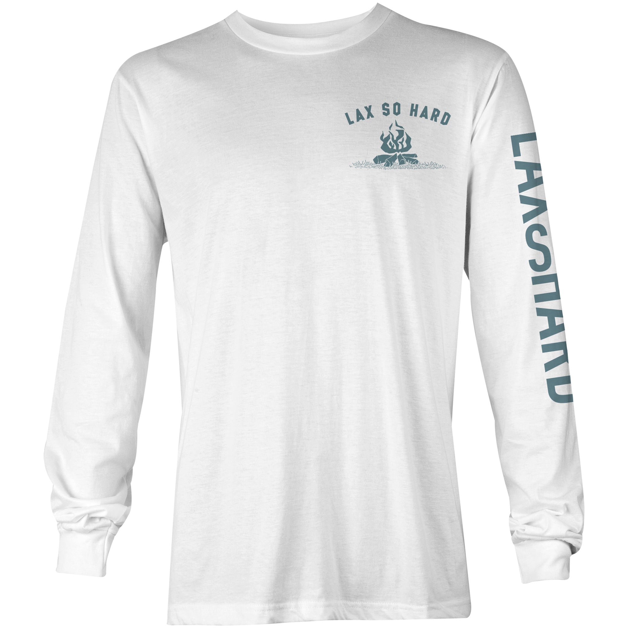 Churnin & Burnin Lacrosse Long Sleeve T-Shirt - White
