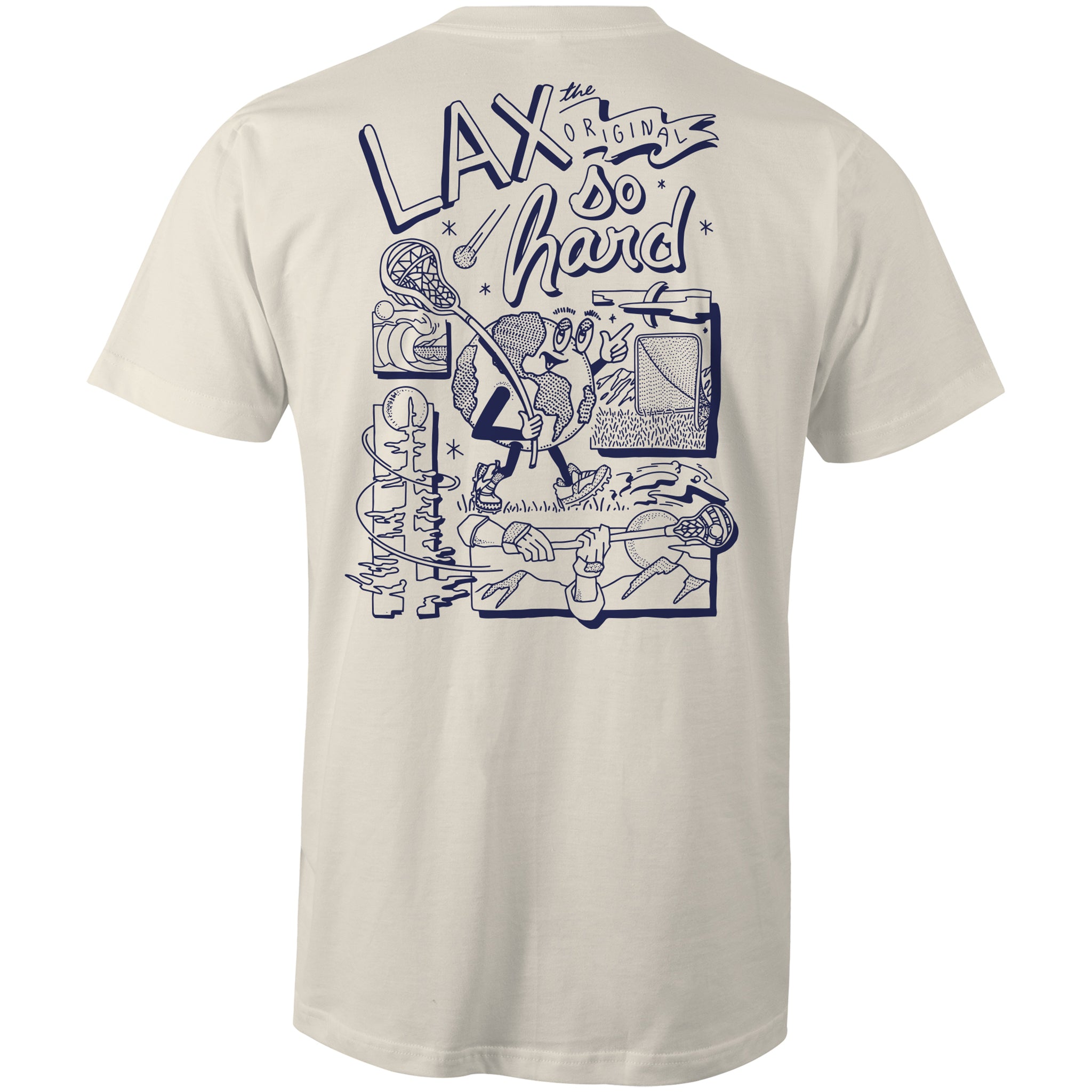 Lacrosse Globe T-Shirt - Natural