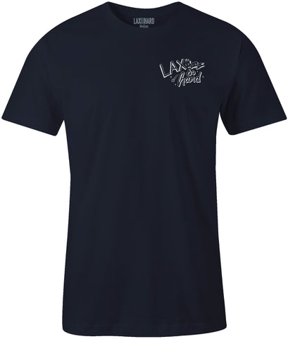 Mens Lacrosse Globe T-Shirt - Navy Blue