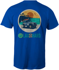 Mens Beach Lacrosse Jeep T-Shirt - Royal Blue