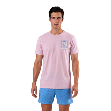 Mens blue ombre prep lacrosse shorts half front