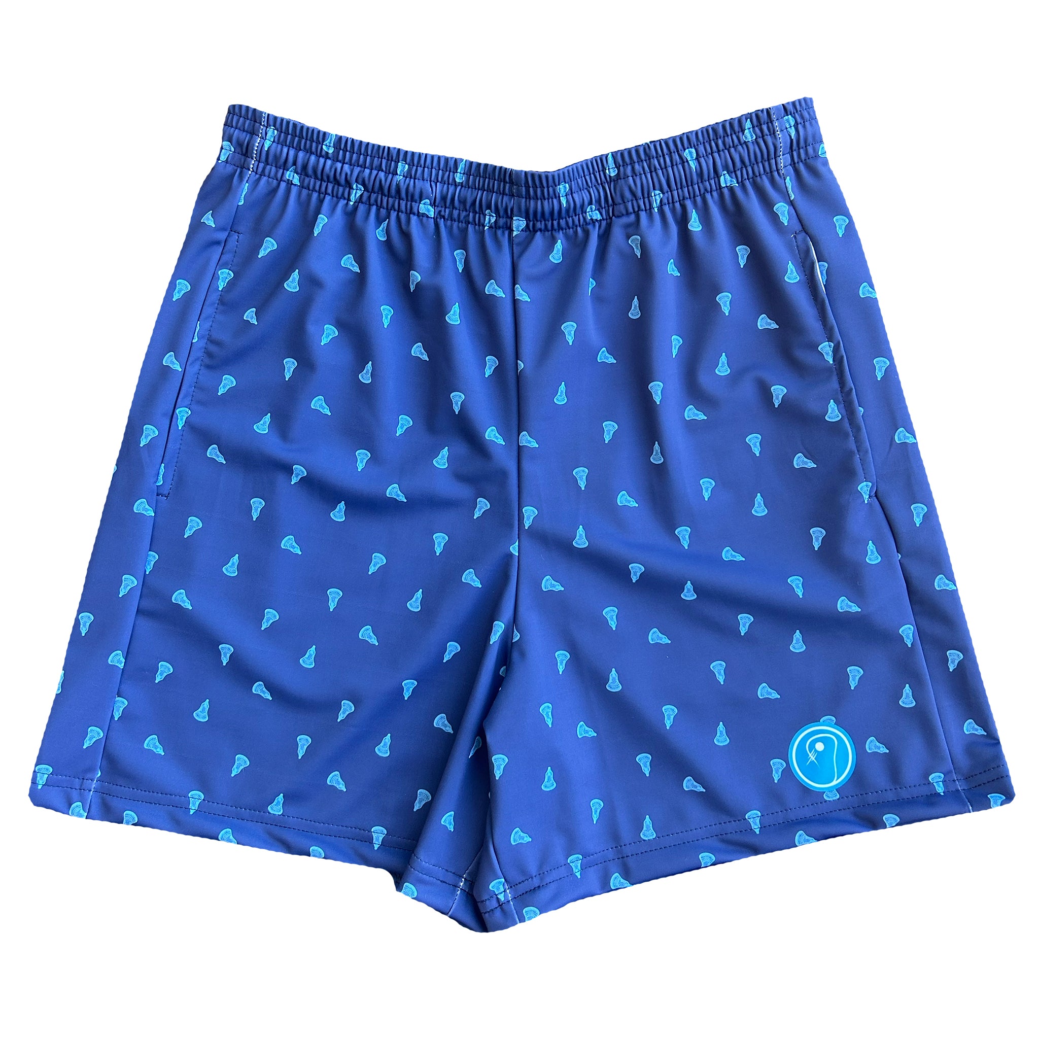 Mens Prep Lacrosse Shorts - Royal and Aqua