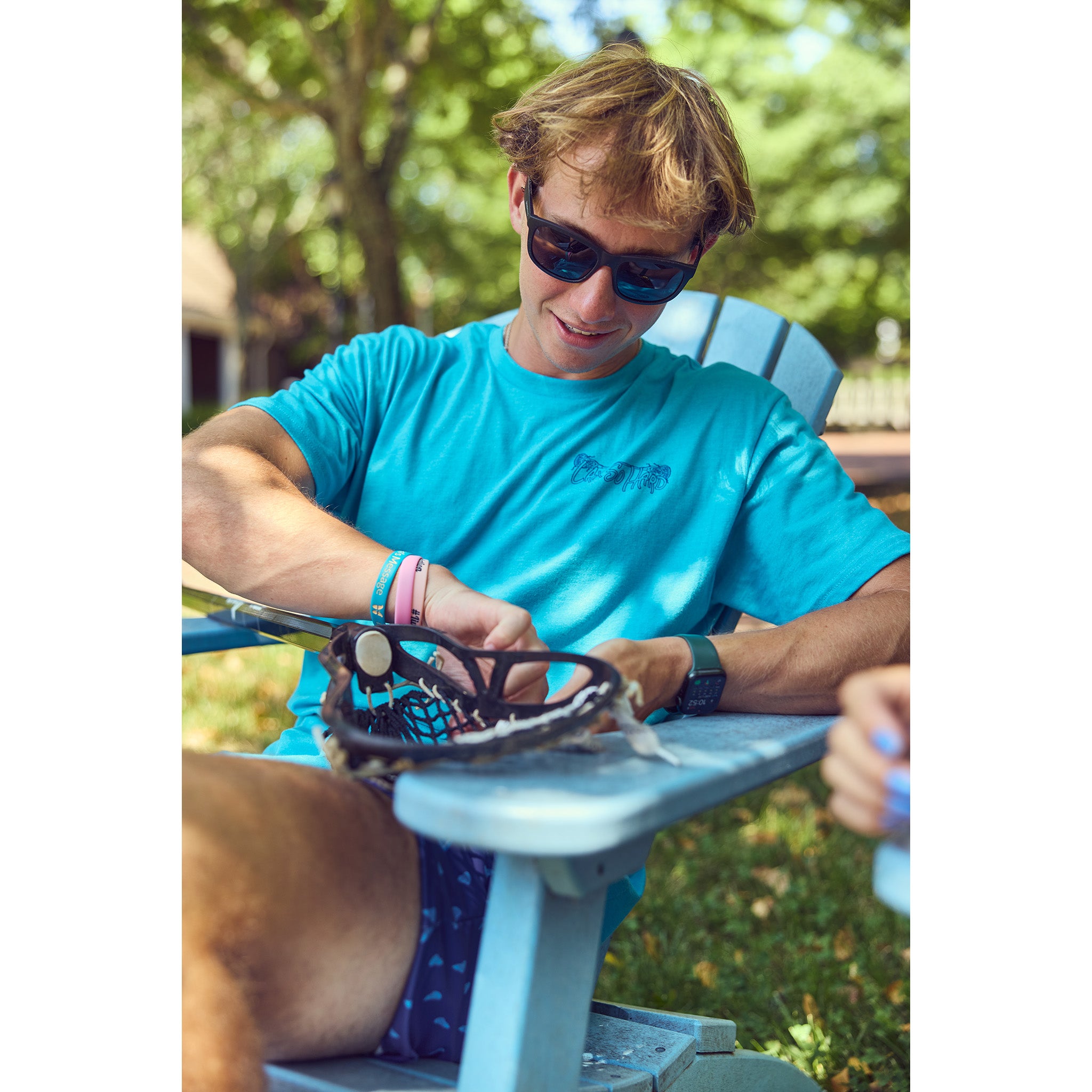 Ocean Lacrosse T-Shirt - Aqua Blue