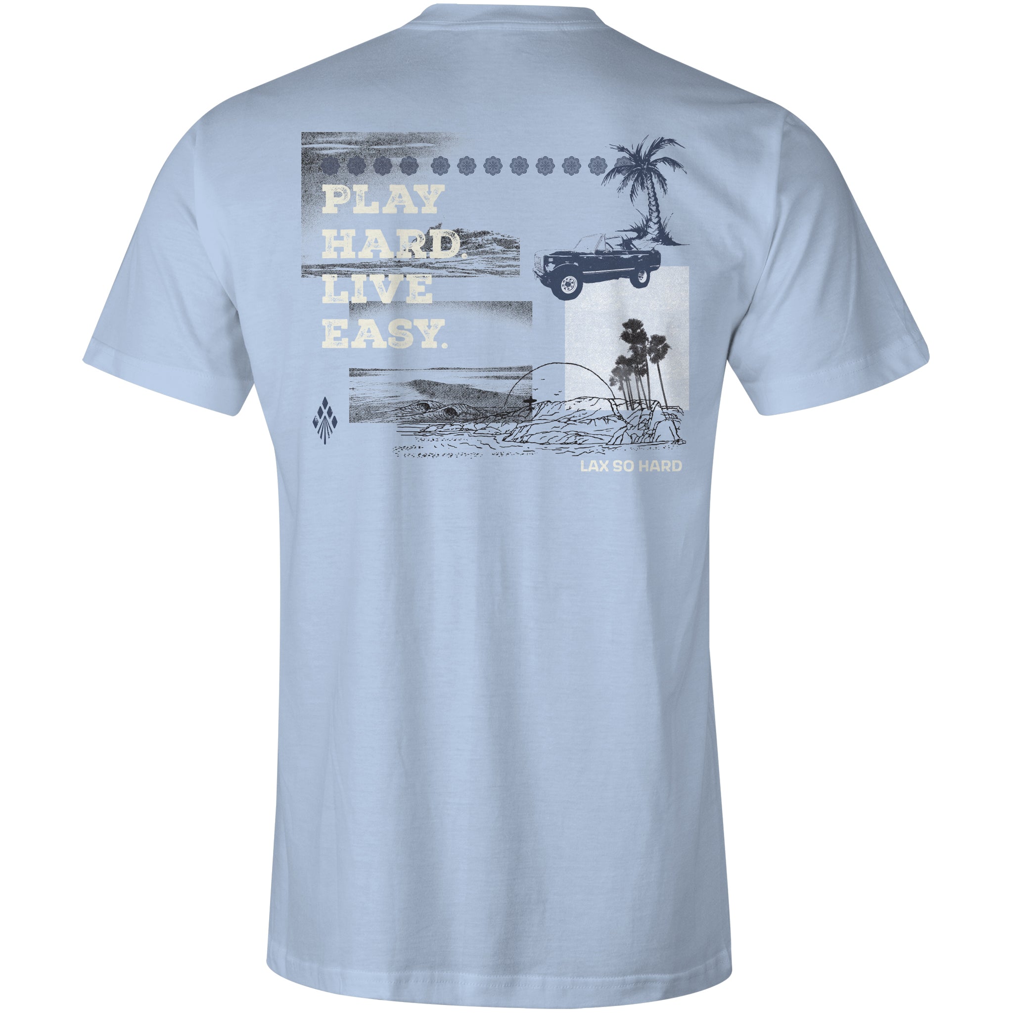 Lacrosse Scenes T-Shirt - Blue