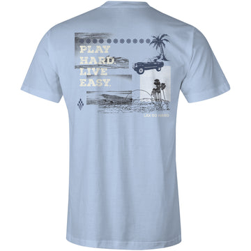 Lacrosse Scenes T-Shirt - Blue