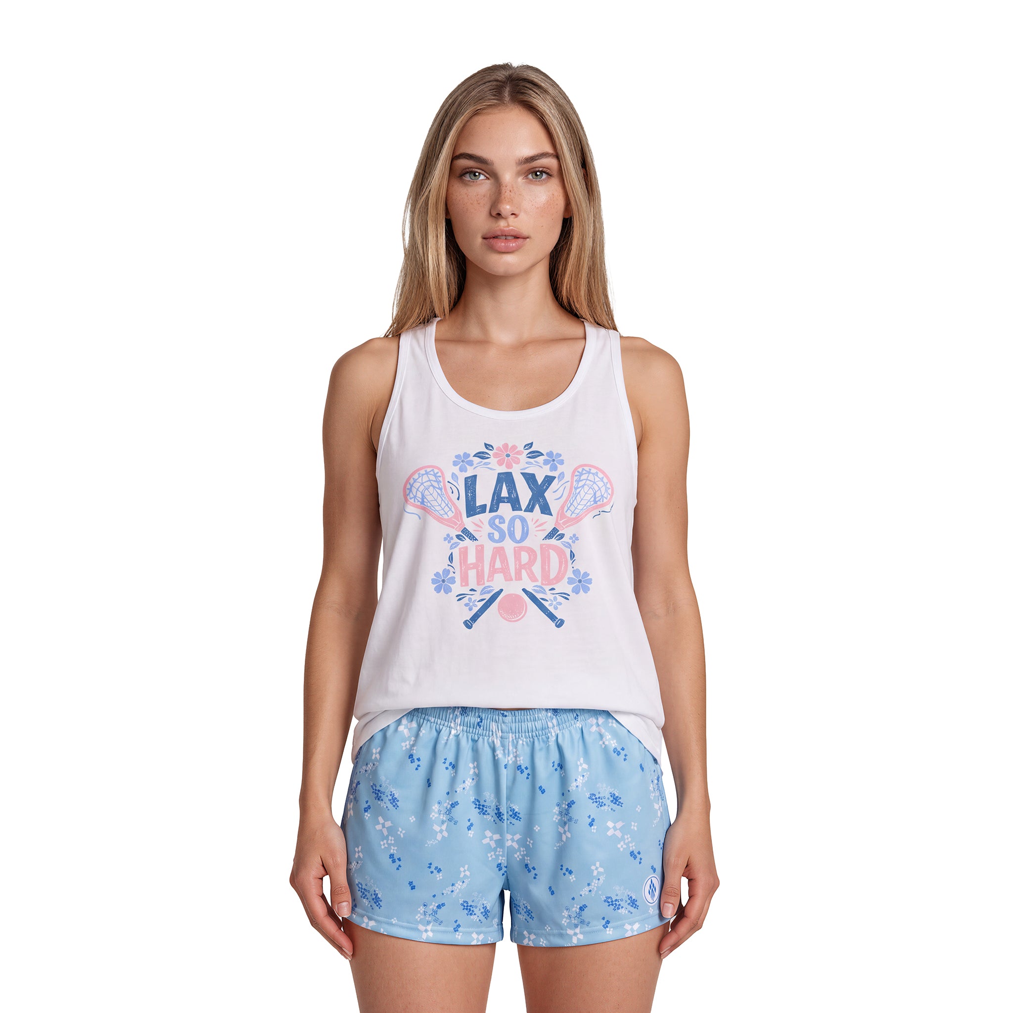 Womens Lacrosse Dodge Shorts - Blue