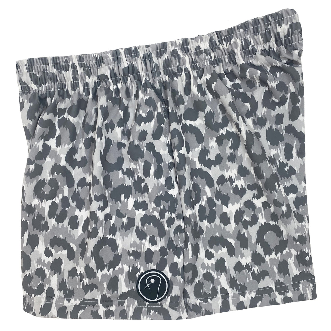 Womens Leopard Lacrosse Shorts - Gray