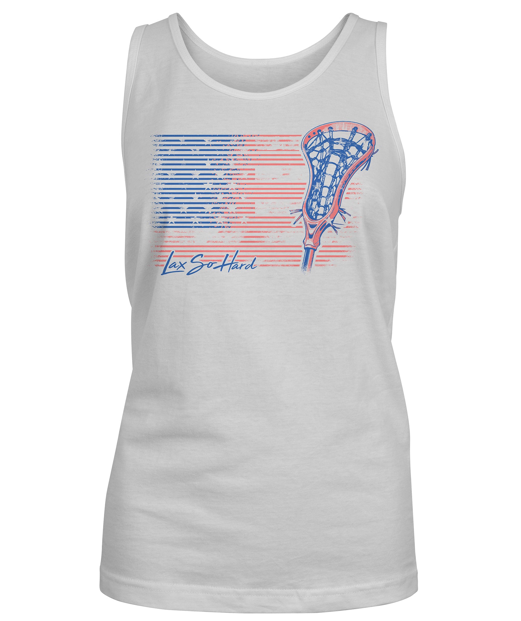 Womens Patriot Lacrosse Tank - White