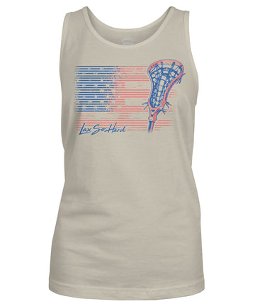 Womens Patriot Lacrosse Tank - Ivory