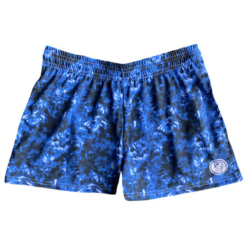 Womens Tie Dye Lacrosse Shorts - Navy