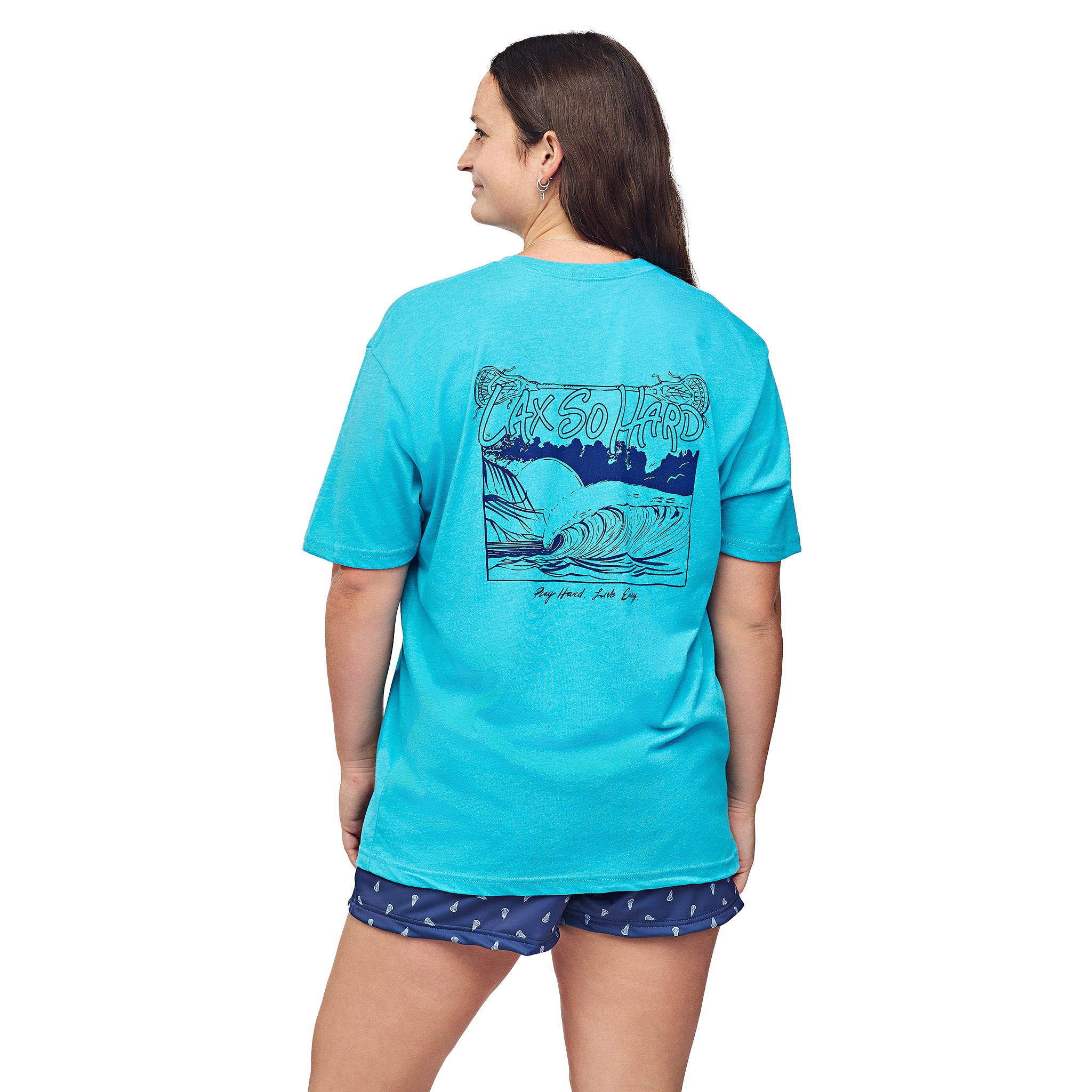Ocean Lacrosse T-Shirt - Aqua Blue