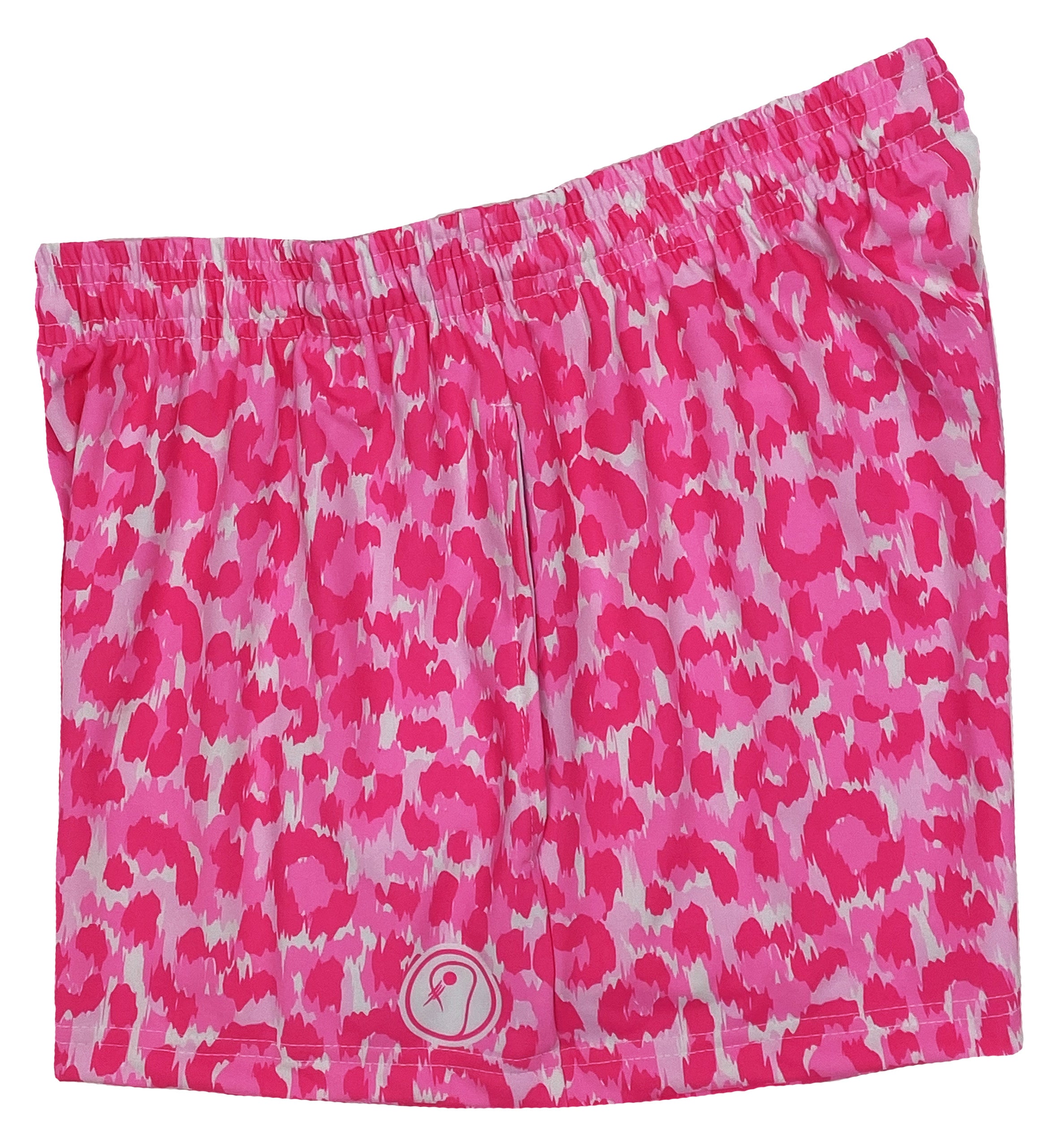 Womens Leopard Lacrosse Shorts - Pink