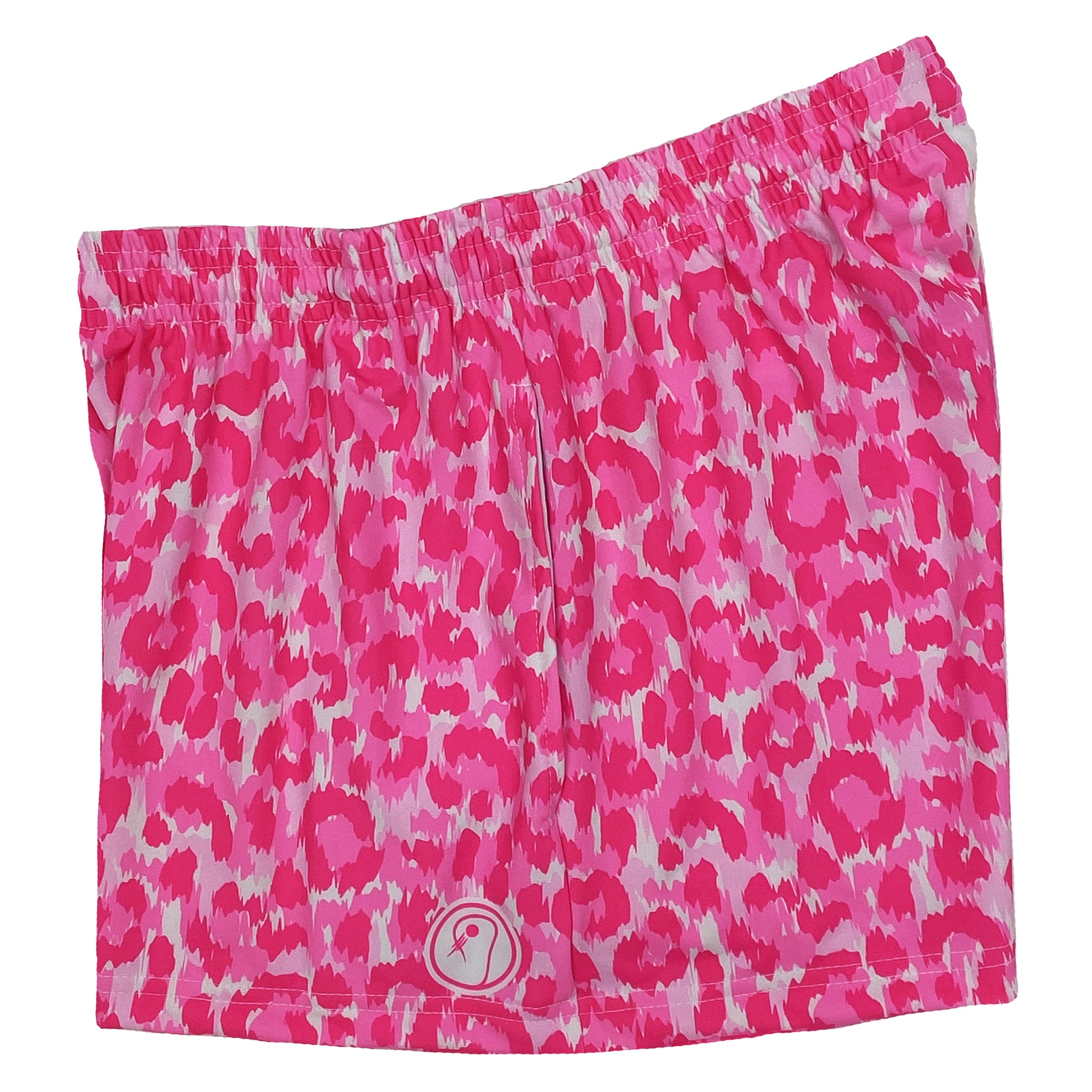 Womens Leopard Lacrosse Shorts - Pink