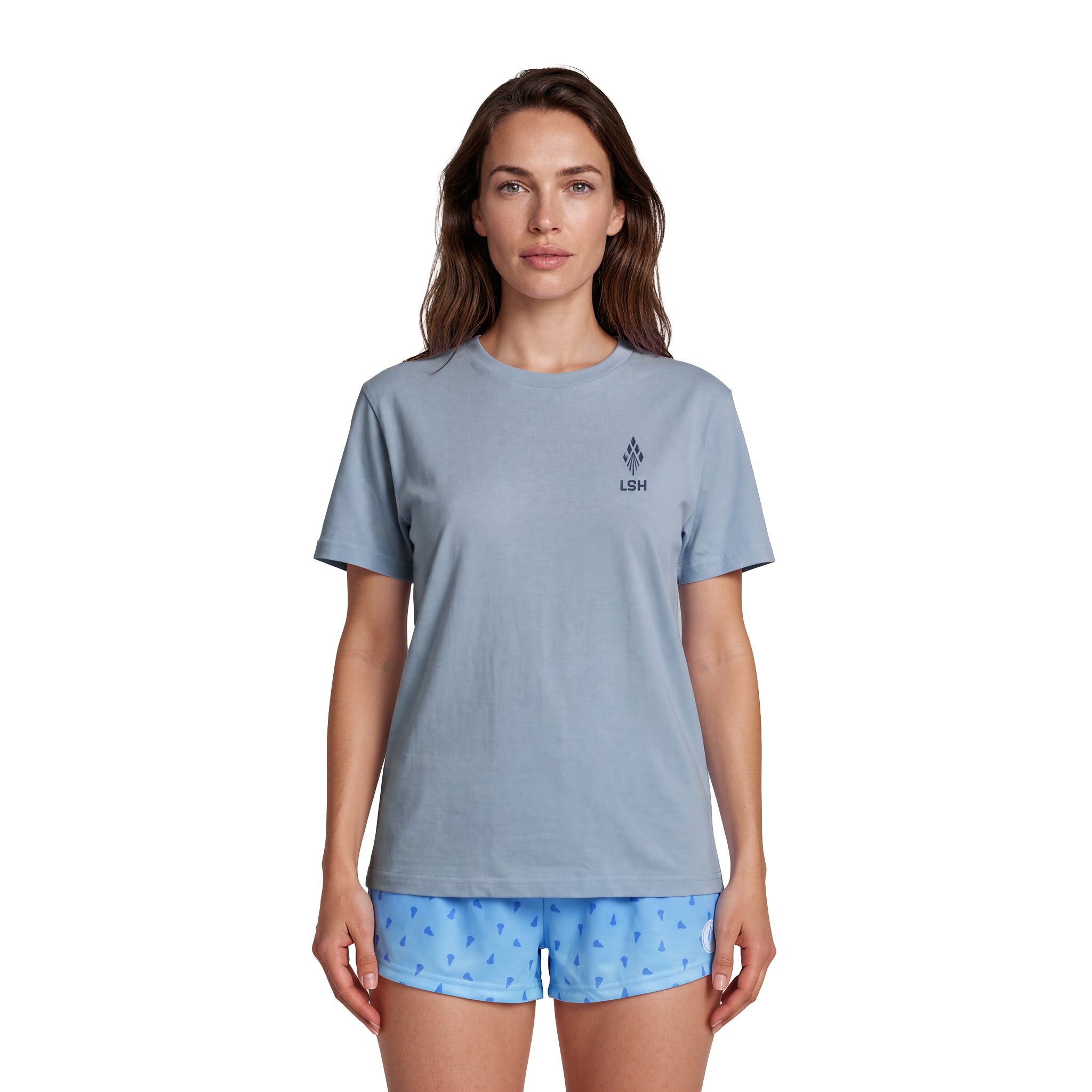Womens Prep Lacrosse Shorts - Blue Ombre