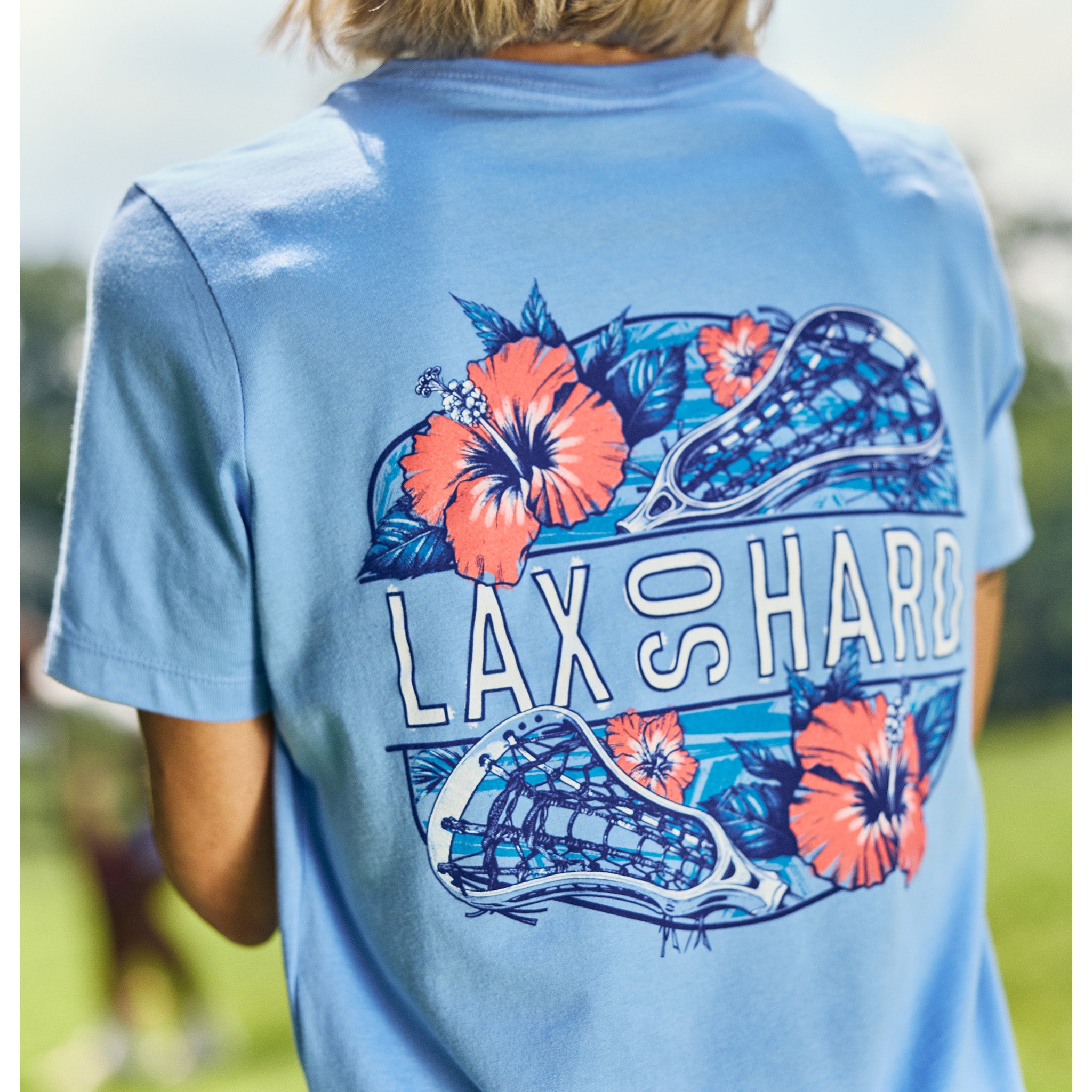 Womens Spring Lacrosse T-Shirt - Blue