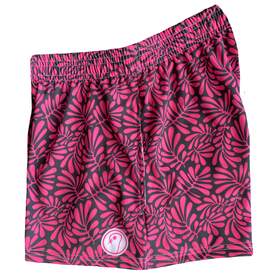 Womens Tropical Lacrosse Shorts - Black / Pink